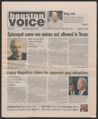 Houston Voice, No. 1192, August 29, 2003