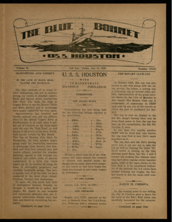 The Blue Bonnet, Vol. 2, No. 29, July 27, 1935