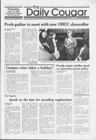 The Daily Cougar. Vol. 49, No. 89, March 24, 1983.