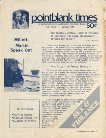 Pointblank Times, Vol. 3, No. 1, [January 1977]