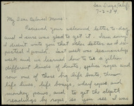Letter from William M. Slough, S1C, to Dorothy Wagner Slough, 1934 July 2