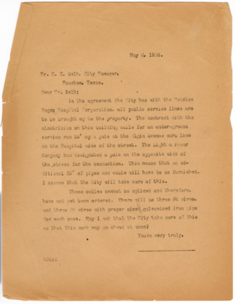 Letter from Maurice J. Sullivan to C. E. Belk, 1926 May 6