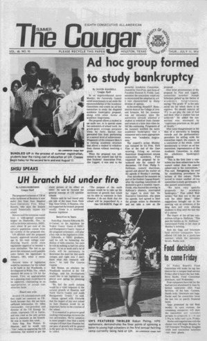 The Summer Cougar. Vol. 40, No. 95, July 11, 1974.