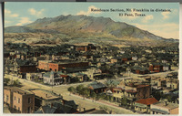Residence Section and Mt. Franklin, El Paso, Texas