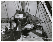 Steam boiler being loaded onto ship