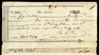 Three pay certificates and letter for Jesse Bartlett