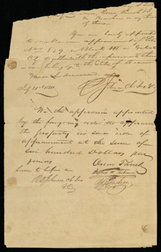 Order of appraisement of lands of Dean Murch