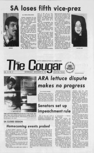 The Daily Cougar. Vol. 39, No. 47, November 29, 1972.