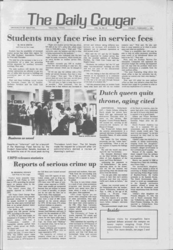 The Daily Cougar. Vol. 46, No. [82], February 1, 1980.