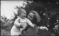 Woman holding a baby