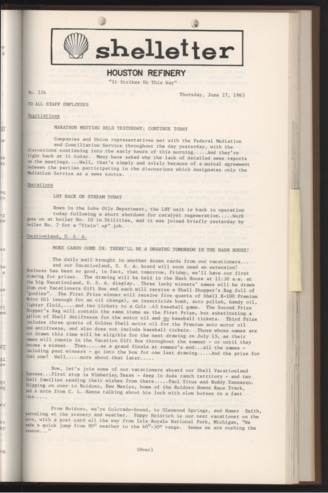 Shelletter, No. 124, June 27, 1963