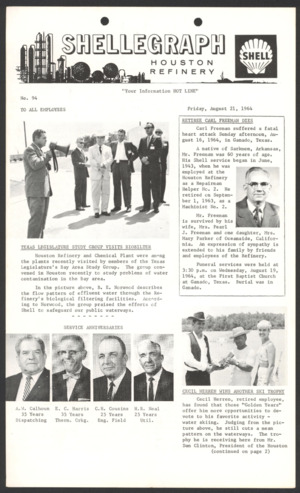 Shellegraph, No. 94, August 21, 1964