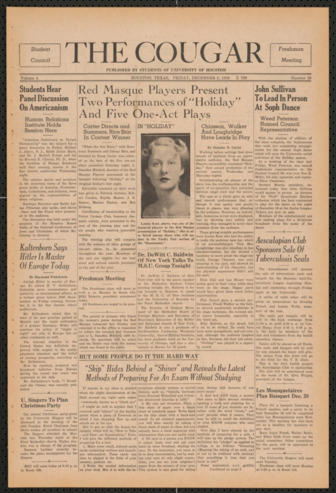 The Cougar, Vol. 5, No. 10, December 9, 1938
