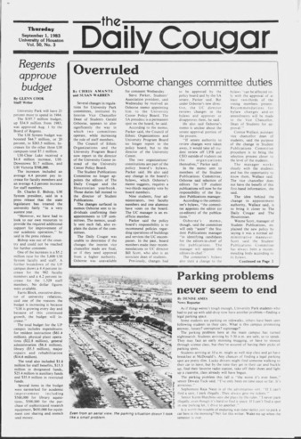 The Daily Cougar. Vol. 50, No. 3, September 1, 1983.