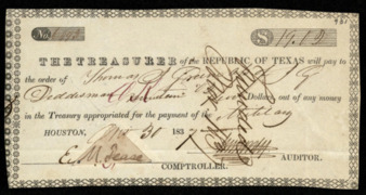 Pay certificate to Thomas P. Greene