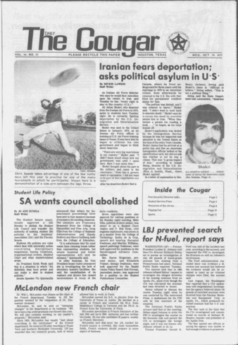 The Daily Cougar. Vol. 44, No. 31, October 19, 1977.