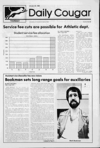 The Daily Cougar. Vol. 51, No. 62, January 24, 1985.