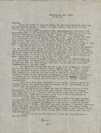 Letter from Capt. O. C. McDavid to Inez McDavid, 1944 November 24