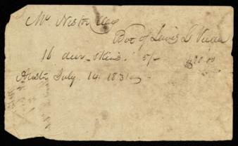 Bill from Lewis S. Veeder to Nestor Clay