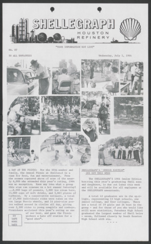 Shellegraph, No. 87, July 1, 1964, Special Edition
