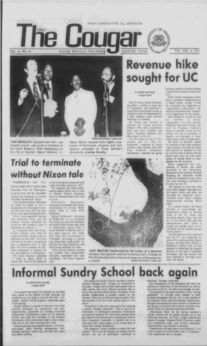 The Daily Cougar. Vol. 41, No. 54, December 6, 1974.