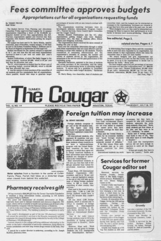 The Summer Cougar. Vol, 43, No. 119, July 28, 1977.