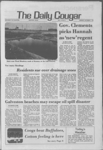 The Daily Cougar. Vol. 46, No. 25, October 1, 1979.