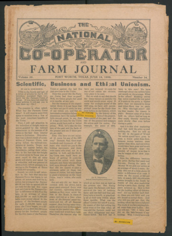 The National Co-Operator and Farm Journal, Vol. 29, No. 34, June 18, 1908