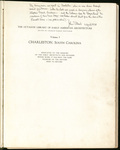The octagon library of early American architecture, Volume 1, Charleston, South Carolina, Inscription on fly page