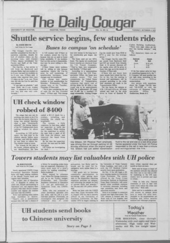 The Daily Cougar. Vol. 46, No. 26, October 2, 1979.