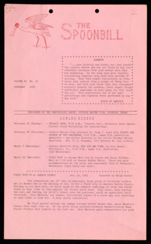 The Spoonbill, Vol. 11, No. 10, February 1963
