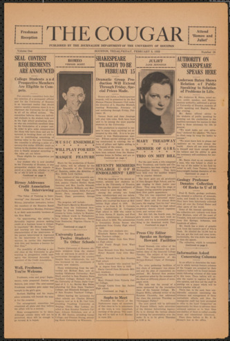 The Cougar, Vol. 1, No. 15, February 8, 1935