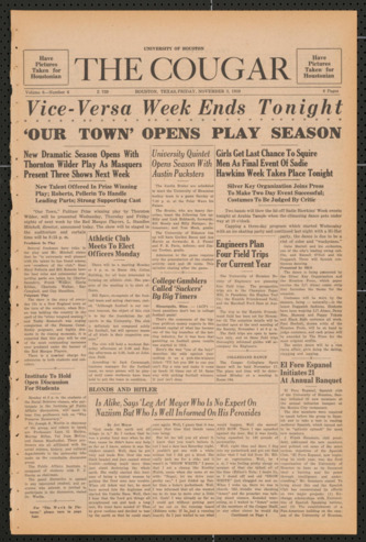 The Cougar, Vol. 6, No. 6, November 3, 1939
