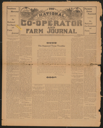 The National Co-Operator and Farm Journal, Vol. 29, No. 24, March 25, 1908