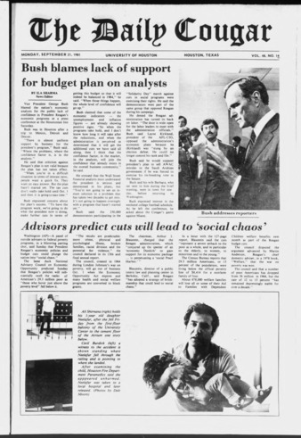 The Daily Cougar. Vol. 48, No. 14, September 21, 1981.
