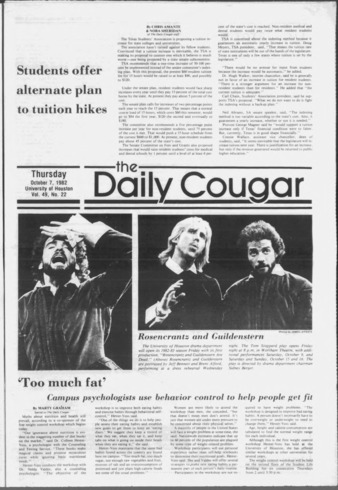 The Daily Cougar. Vol. 49, No. 22, October 7, 1982.