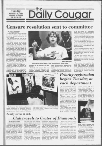 The Daily Cougar. Vol. 49, No. 50, November 30, 1982.