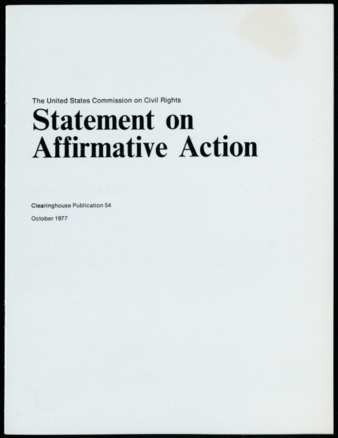 Statement on Affirmative Action