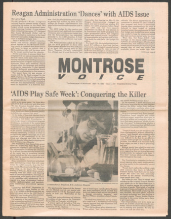 Montrose Voice, No. 151, September 16, 1983