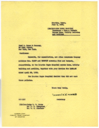 Letter from R. E. Powell to Fred S. James and Company, 1932 June 3