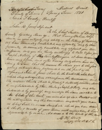 Court documents in Crosby v. Jones