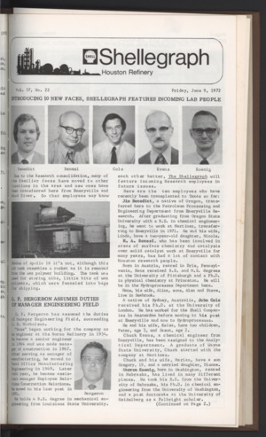 Shellegram, Vol. 37, No. 22, June 9, 1972