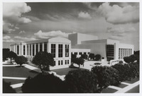 Architectural model of the Moores School of Music building