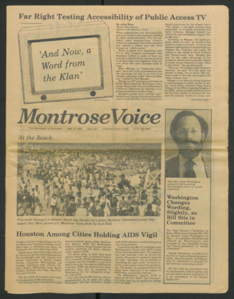 Montrose Voice, No. 237, May 10, 1985