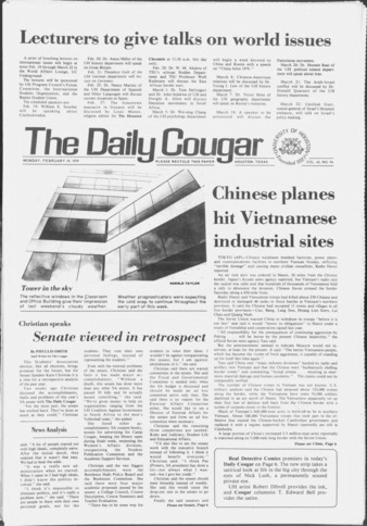 The Daily Cougar. Vol. 45, No. 94, February 19, 1979.
