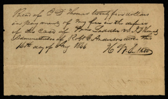 Receipt from Henry Williams Sublett to J. D. Thomas