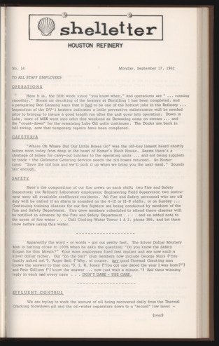 Shelletter, No. 14, September 17, 1962