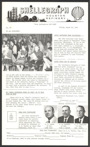 Shellegraph, No. 62, March 20, 1964 