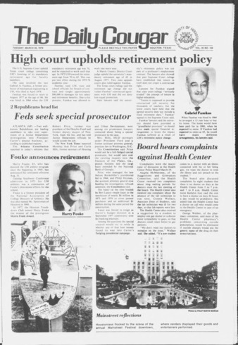 The Daily Cougar. Vol. 45, No. 109, March 20, 1979.
