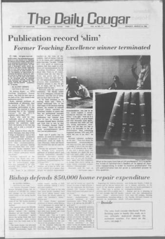 The Daily Cougar. Vol. 46, No. [112], March 24, 1980.